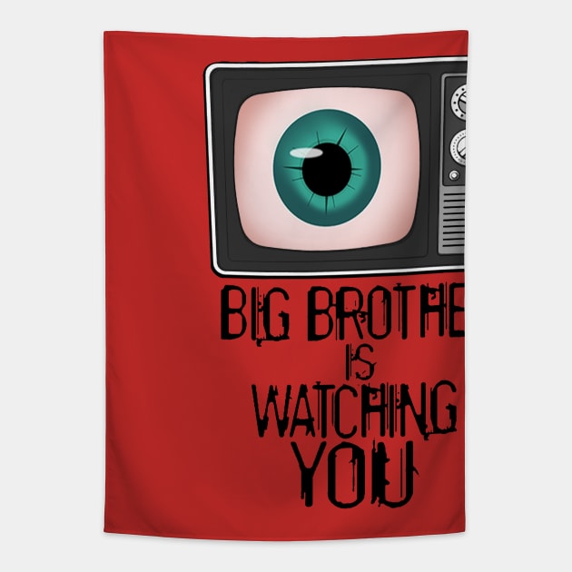 Big Brother Is Watching You Tapestry by Scratch