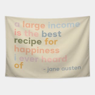 Rainbow Jane Austen Quote Lettering Tapestry