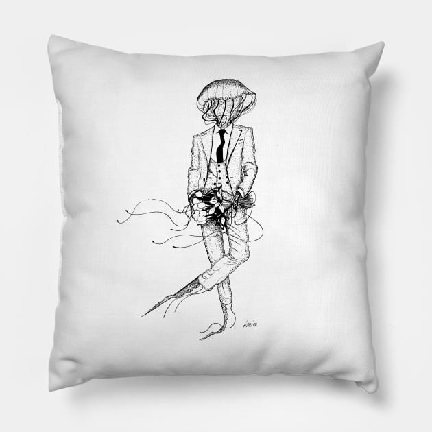 Drift Away - Original Pen and Ink Artwork Pillow by InletGoodsCo