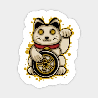 Racing Lucky Cat Magnet