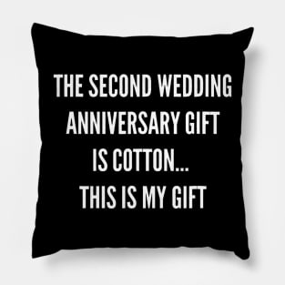 2nd Wedding Anniversary Cotton Him Husband Her Pillow