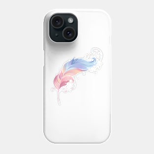 Elegant Powder Feather Phone Case