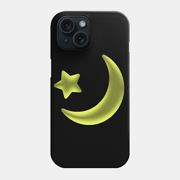 moon and star Phone Case by rclsivcreative