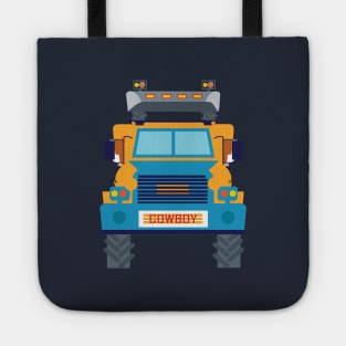 Cow boy truck t shirt Tote