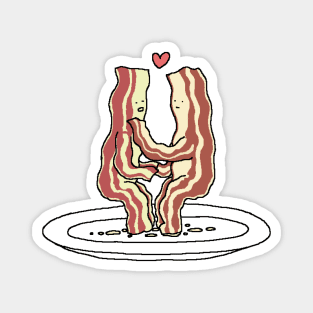 Bacon loving each other Magnet