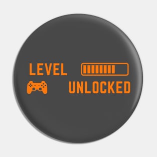 Level Unlocked Gamer Apparel Pin