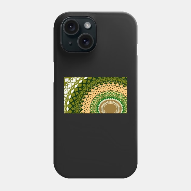 Mandala print, military green colors Phone Case by KINKDesign