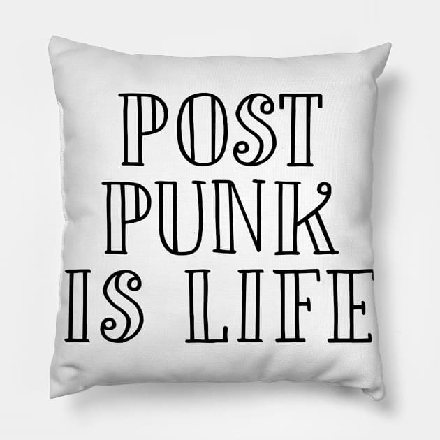 Post punk girl music fan gift Pillow by NeedsFulfilled