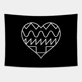 SYNTH HEART (white) #4 Tapestry