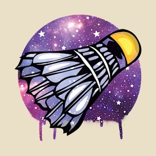 Badminton Shuttlecock Galaxy T-Shirt