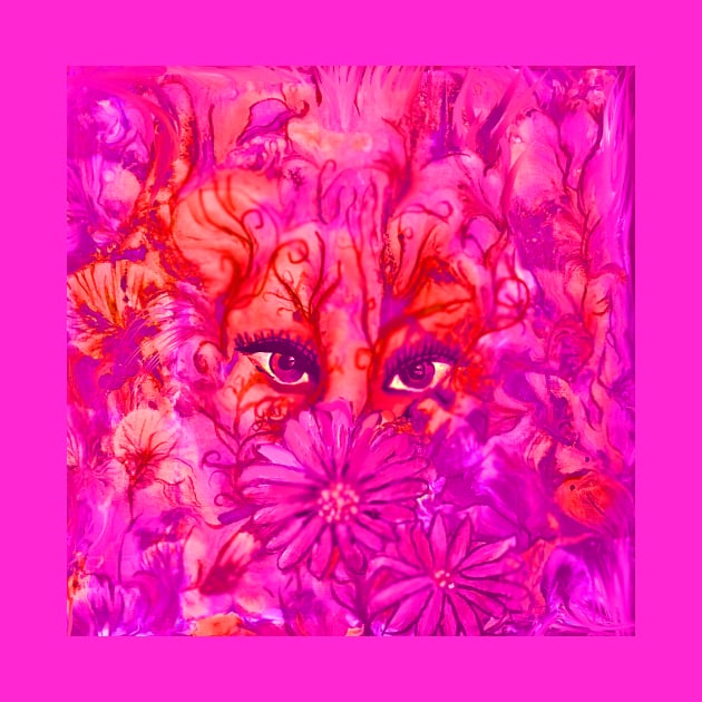 Beautiful Creature Artwork in Bright Pink and Orange by Klssaginaw