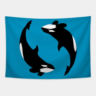 Orca pair Tapestry