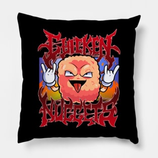 Chicken Nuggets Heavy Metal World Tour Band Food Lover Pillow