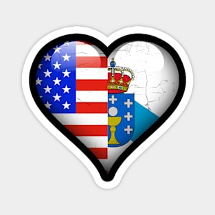 Half American Half Galician - Gift for Galician From Galicia Magnet