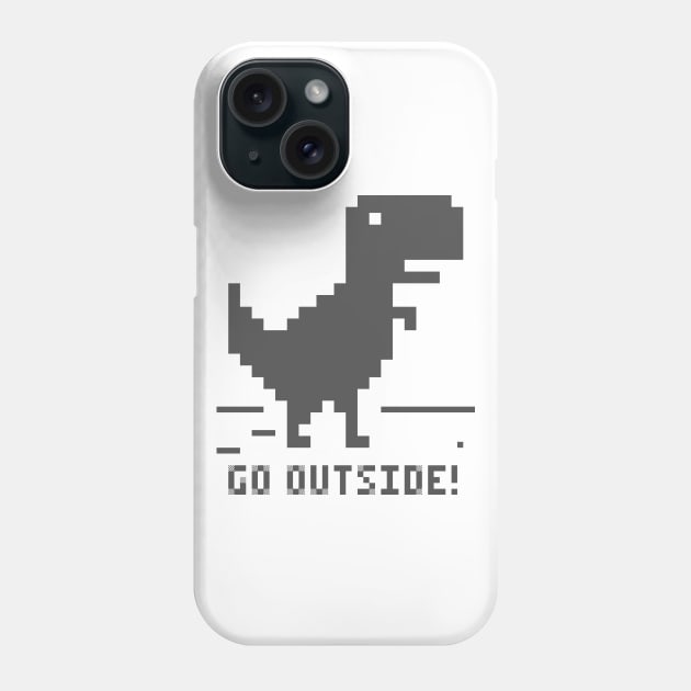 Offline Dino - grey Phone Case by HtCRU