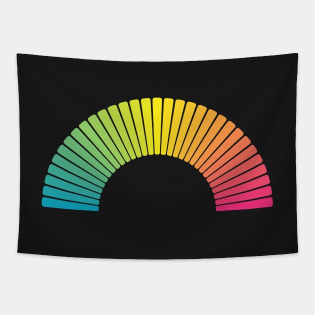 Multicolour stripe rainbow Tapestry by juliechicago