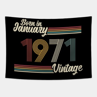 Vintage Born in January 1971 Tapestry