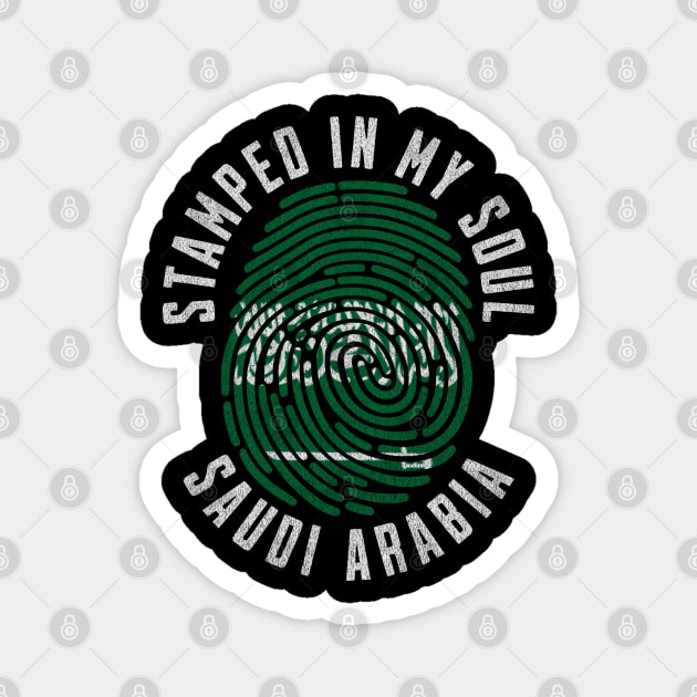 Stamped in My Soul Saudi Arabia Flag Saudi Pride Magnet by Yesteeyear