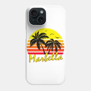 Marbella Spain Retro Sunset Phone Case