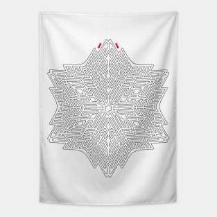 Snowflake maze Tapestry