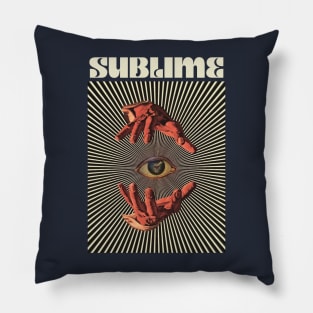 Hand Eyes Sublime Pillow