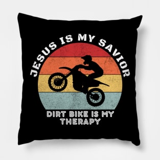 Vintage Dirt Bike Pillow