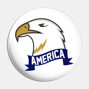 America Eagle Mascot Pin