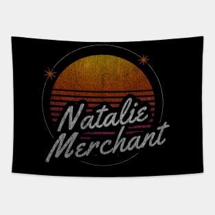 nathalie mer retro dark moon Tapestry