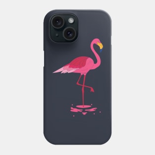 Flamingo testing the water Phone Case