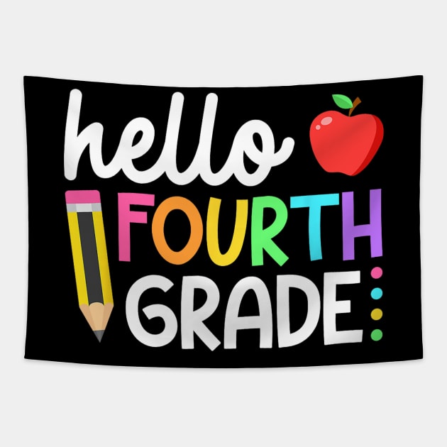 Hello Fourth Grade Team 4th Grade Back to School Teacher Tapestry by torifd1rosie