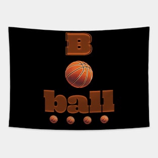 B Ball Basketball Graphic - Sporty Baller Tapestry