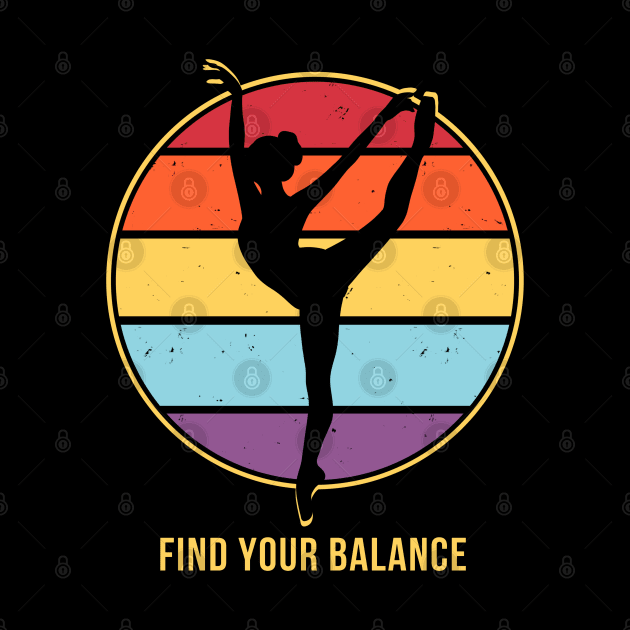 Find your balance, ballerina silhouette by Kuchinska design