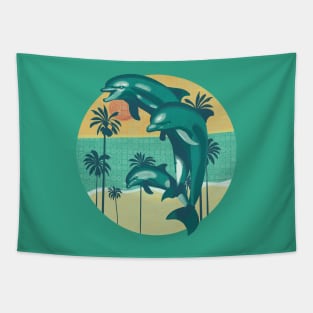 Stylish dolphins Tapestry