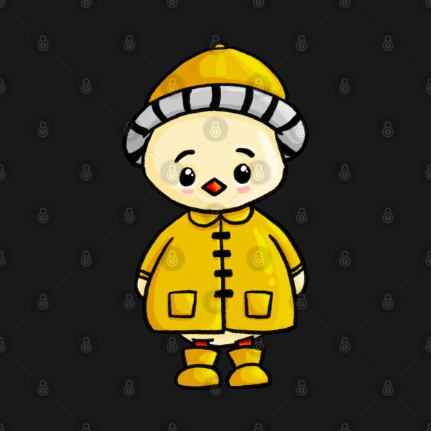 Cute Kawaii Ducky in his Raincoat and Wellies by Fun4theBrain