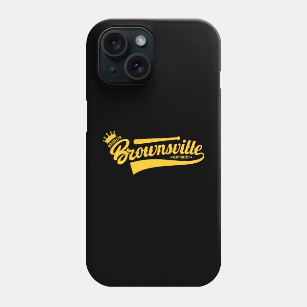 Brownsville New York Brooklyn - Brownsville  Brooklyn Schriftzug - Vintage Brownsville Logo Phone Case by Boogosh