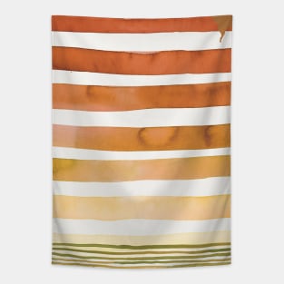 Watercolor Desert Sunset Summer Stripes Tapestry