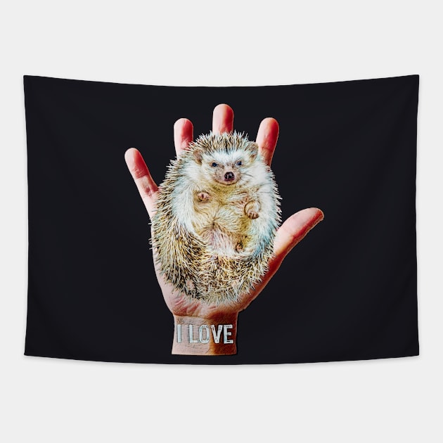 Hedgehog hand sweet trend Tapestry by UMF - Fwo Faces Frog