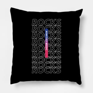 Nineties Music Rocks Repeated Text Pillow