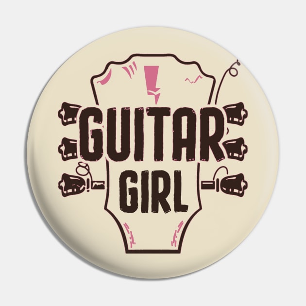 Guitar Girl Pin by Issho Ni