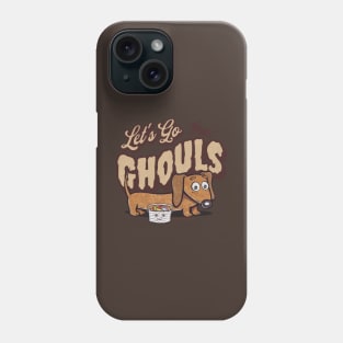 Funny and cute Ghouls with Doxie dachshund dog with fur baby and candy Phone Case