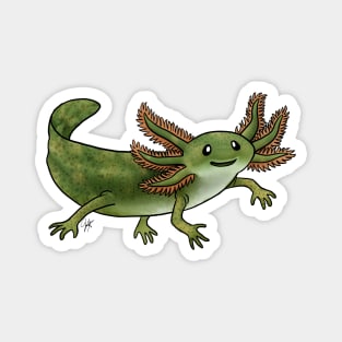 Amphibians - Axolotl - Wild Green Magnet