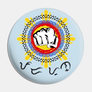 Phil.Sun Fist / Baybayin word Padayon (to continue) Pin