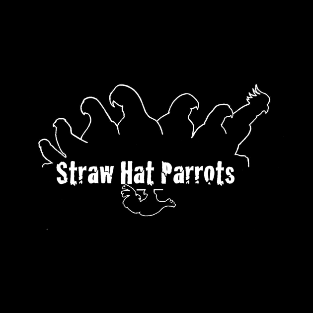 Straw Hat Parrots Outline White by Straw Hat Parrots
