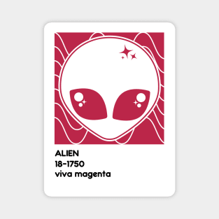 Kawaii Alien Viva Magenta Magnet