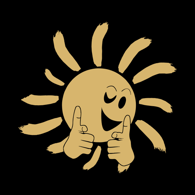 Cheerful sun (golden print) by aceofspace