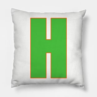 Gallant in Green: H's Defining edge Pillow