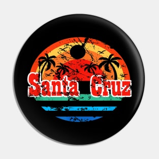 Santa Cruz Vintage Beach Sunset California Pin