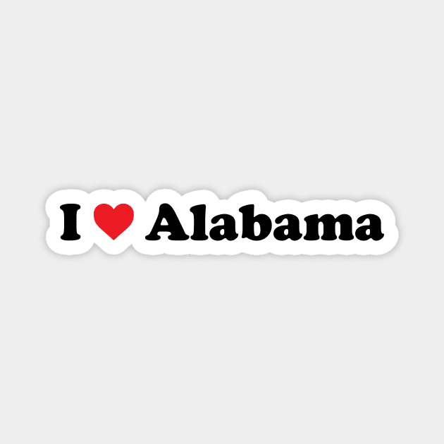 I Love Alabama Magnet by Novel_Designs