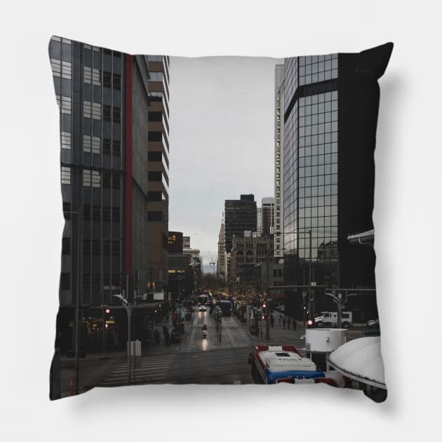 Denver City Block By King Pillow by Just In Tee Shirts