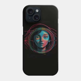 Black Artificial Face Phone Case